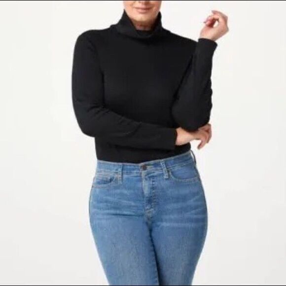 Isaac Mizrahi Live! Essentials Pima Cotton Bodysuit - Picture 1 of 4